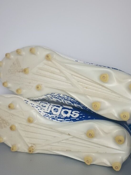 Adidas Adizero Scorch Football Cleats White Blue Men\'s Size 13.5 US 13 UK main image 5